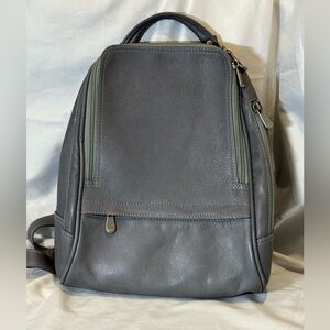 LeDonne leather backpack grey EUC